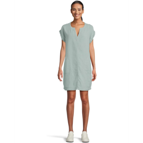 Womens Mod-o-doc Roll-Up Short Dolman Sleeve Shift Dress