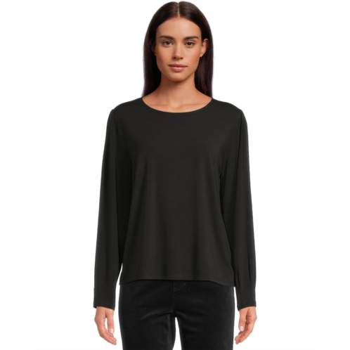 Womens Eileen Fisher Jewel Neck Easy Top