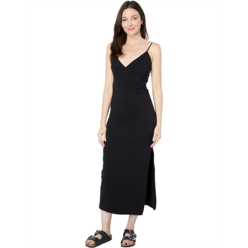 SUNDRY Cami Dress with Slit in Cotton Spandex