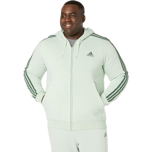 Mens adidas Big & Tall Essentials Fleece 3-Stripes Full Zip Hoodie