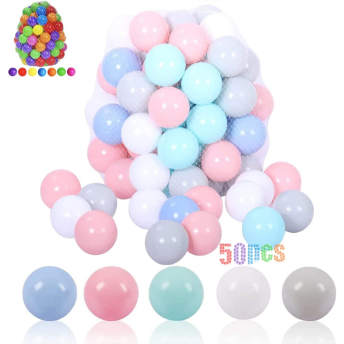 LANGXUN Soft Plastic Ball Pit Balls, Plastic Toy Balls for Kids, Ideal Gift for Baby Toddler Birthday Christmas, Ball Pit Play Tent, Baby Kiddie Pool Water Toys, Party Decoration 5