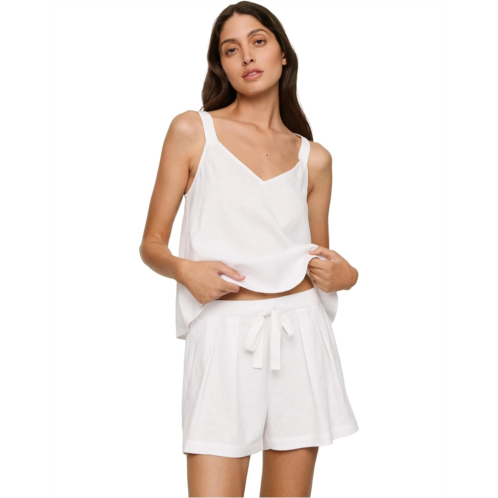 Womens Eberjey Linen Blend Relaxed Shorts