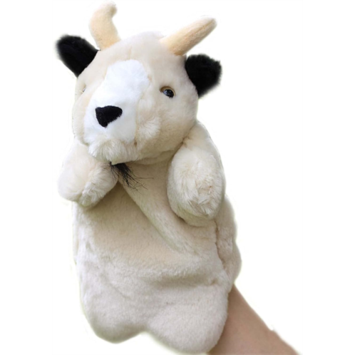 ZUXUCUVU Goat Hand Puppets Plush Animals Toys for Imaginative Pretend Play Storytelling Gifts for Kids Boys Girls