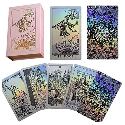 VOVCIG 78 Tarot Card with Guidebook,Tarot Cards for Beginners Tarot Deck Set PVC Waterproof Tarot Cards,Fortune Telling Toys Divination Tool…