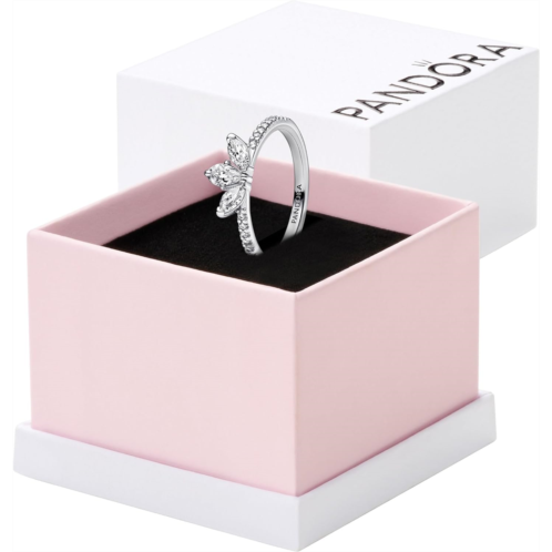 Pandora Sparkling Herbarium Cluster Ring - Ring for Women - Layering or Stackable Ring - Gift for Her - Clear Cubic Zirconia - With Gift Box