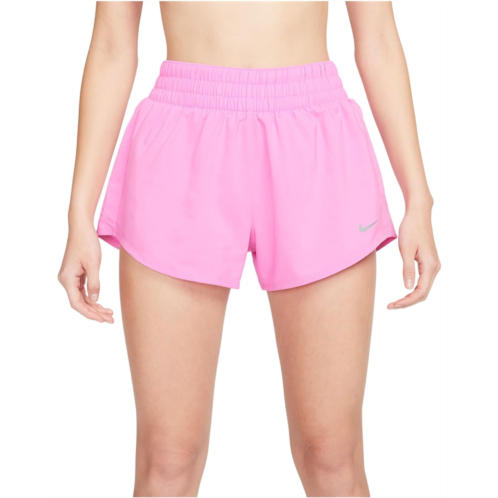 Womens Nike One Dri-FIT Mid-Rise 3 Brief-lined Shorts