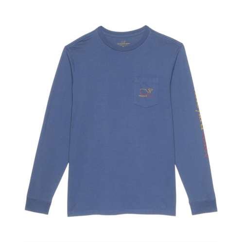 Vineyard Vines Long Sleeve Burgee Vintage Whale Tee (Toddler/Little Kid/Big Kid)