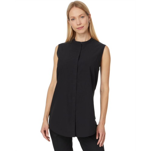 Womens Eileen Fisher Mandarin Collar Shirt