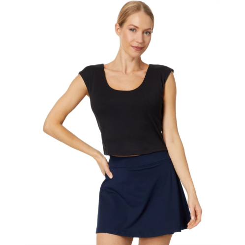 Jockey Active Cap Sleeve Tee with Shelf Bra