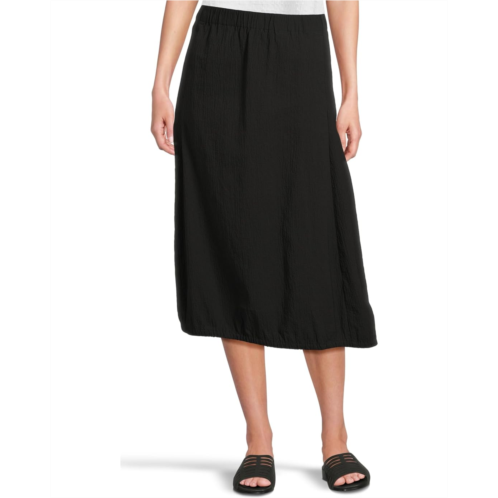 Womens Eileen Fisher Organic Cotton Pucker Calf Length Lantern Skirt