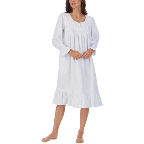Womens Eileen West Cotton Flannel Long Sleeve Waltz Gown