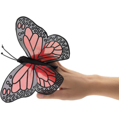 Folkmanis Mini Monarch Butterfly Finger Puppet, Orange, Black