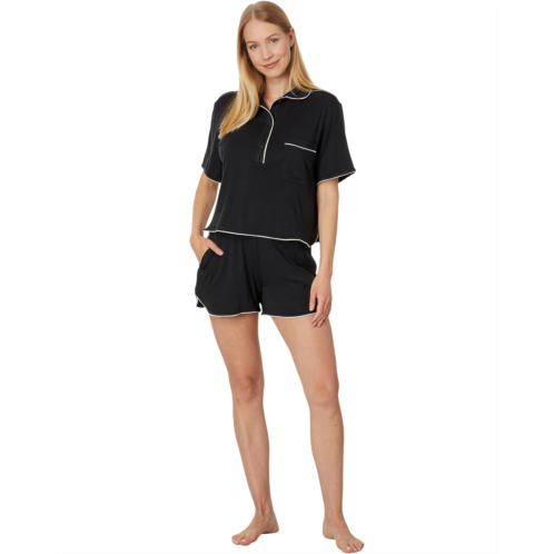 Womens Tommy John Short Sleeve Top And Short Pajama Set