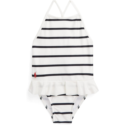 Polo Ralph Lauren Kids Striped Ruffled One-Piece Swimsuit (Infant)