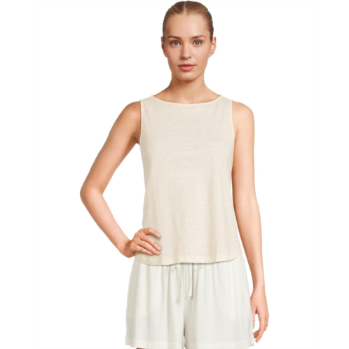 Womens Eberjey Organic Linen Crop Tank