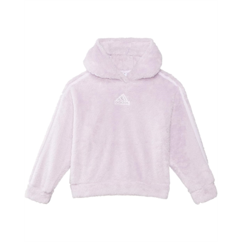 Adidas Kids Cozy Furry Sherpa Hooded Pullover (Big Kid)