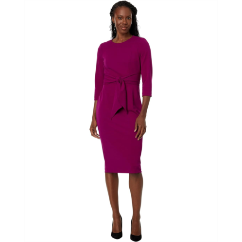 Womens Adrianna Papell Knit Crepe Tie Waist Sheath Dress