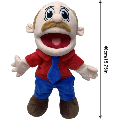 UNIOND 2023 New Jefffrry Puppet Plush Toy, Jefffrry Sister/Mom/Dad Soft Plush Toy, Hand Puppet for Play House, Mischievous Funny Puppets Toy with Working Mouth, Kids (Father)