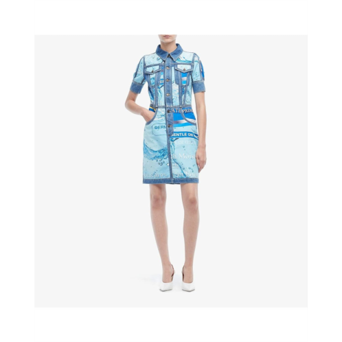Moschino Consumer Print Denim Dress