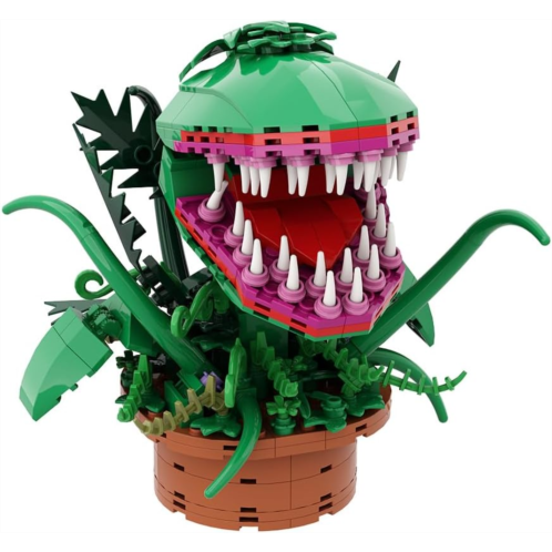 BUILDIFY Audrey II Building Blocks Compatible with Lego, Piranha Plant Flower Building Toys,Little Shop Horrors Cannibal with Openable Mouth Building Set Gift for Tv Fans Kids Birthday Chri