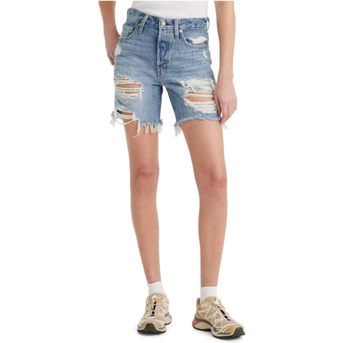 Womens Levis Premium 501 Mid Thigh Shorts