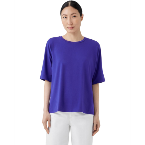 Womens Eileen Fisher Crew Neck Boxy Tee