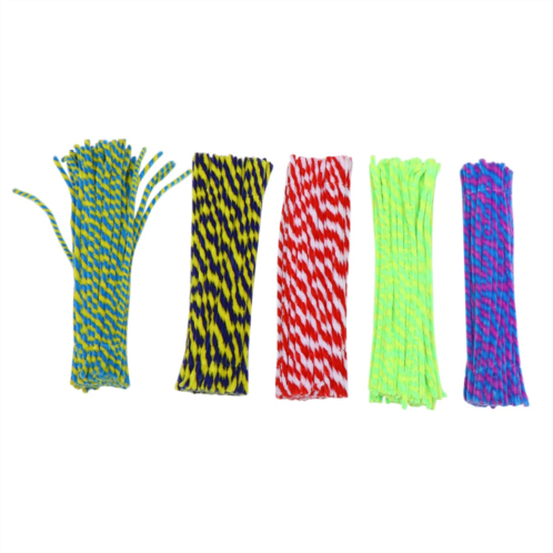 VILLCASE Craft Pipe Cleaners 500pcs Two- Arts and Crafts for Kids Arts Pipe Cleaner Craft Pipe Cleaner Red Tinsel Kid Suit Chenille Wire Crafts Stick Suits Suite Child Twist Dacron