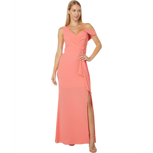 BCBGMAXAZRIA Long Silk Poly Georgette Dress