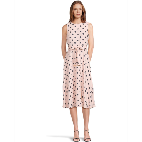 Womens Calvin Klein Polka Dot Self Tie Midi