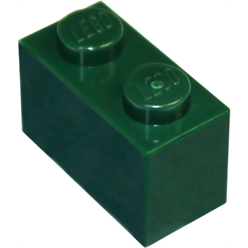 LEGO Parts and Pieces: Dark Green (Earth Green) 1x2 Brick x50