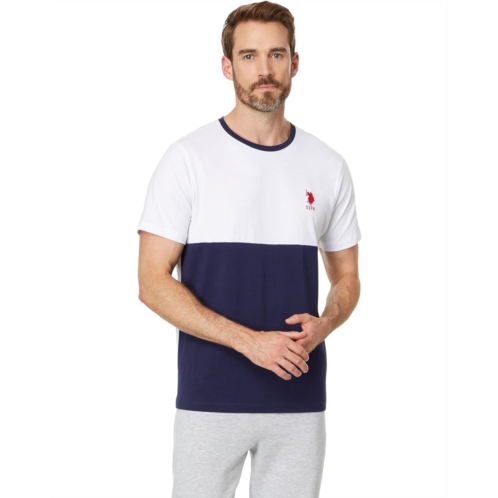 U.S. POLO ASSN. Short Sleeve Colorblock Crew Neck Jersey Tee Shirt