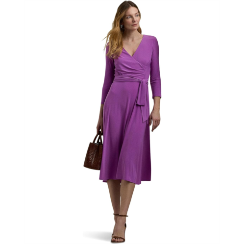 POLO RALPH LAUREN Womens Lauren Ralph Lauren Surplice Jersey Dress