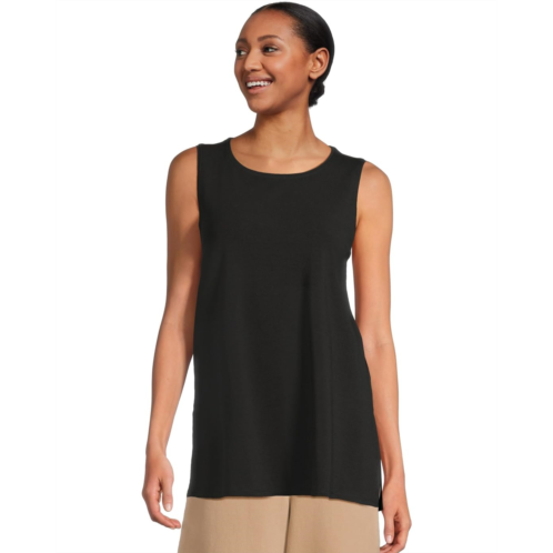 Womens Eileen Fisher Jewel Neck Long Shell