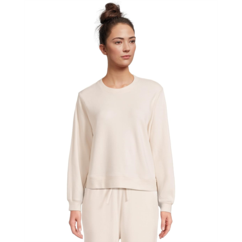 Womens Barefoot Dreams Malibu Collection Brushed Fleece Pullover
