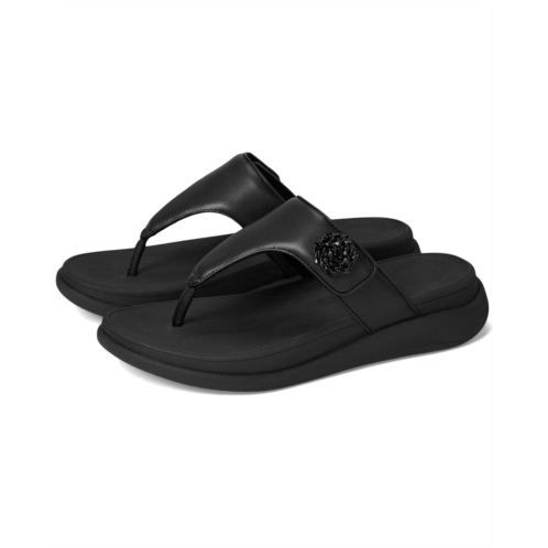 FitFlop F-Mode Go Beadie-Button Adj. Flatform Toe/Post Sandals