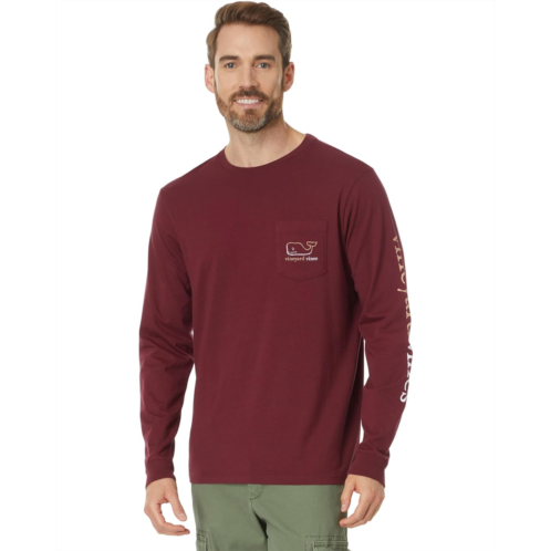 Vineyard Vines Long Sleeve Burgee Vintage Whale Pocket Tee