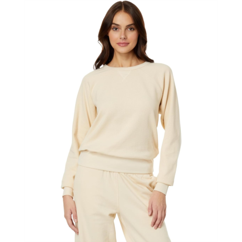 Womens PACT Thermal Waffle Crew Neck