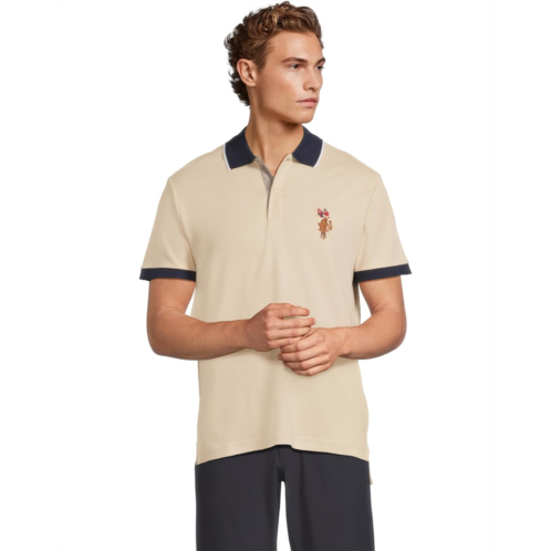 U.S. POLO ASSN. Short Sleeve Slim Fit Multicolor Pony Interlock Polo Shirt