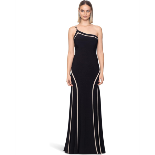 XSCAPE One Shoulder Ity with Mesh Inserts Dress