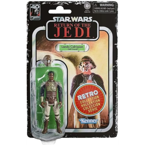 STAR WARS Retro Collection Lando Calrissian (Skiff Guard), Return of The Jedi 3.75-Inch Collectible Action Figures, Ages 4 and Up (F7277)