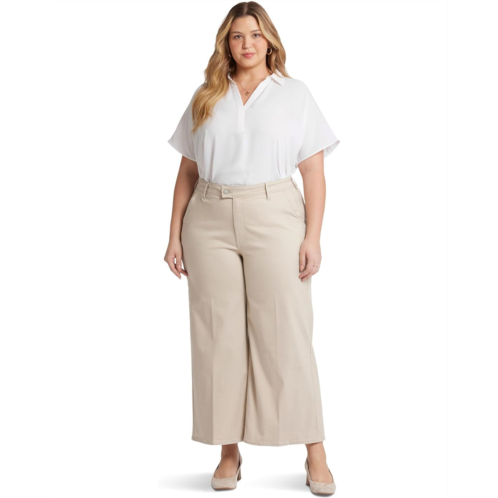 NYDJ Plus Size High-Rise Mona Wide Leg in Feather