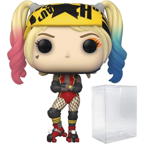 POP Birds of Prey - Harley Quinn Roller Derby Funko Vinyl Figure (Bundled with Compatible Box Protector Case), Multicolored, 3.75 inches