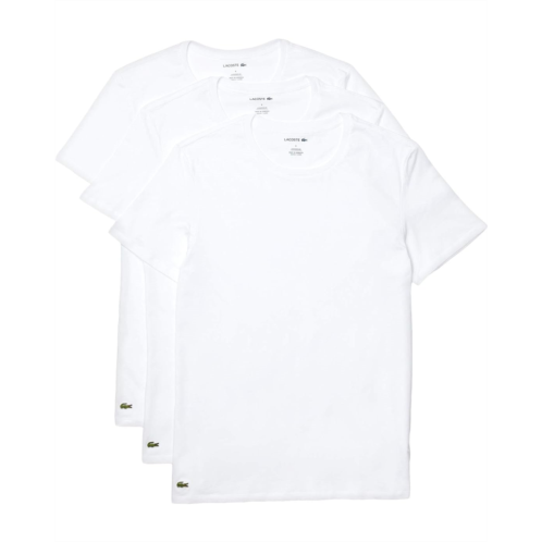 Mens Lacoste 3-Pack Crew Neck Regular Fit Essential T-Shirt