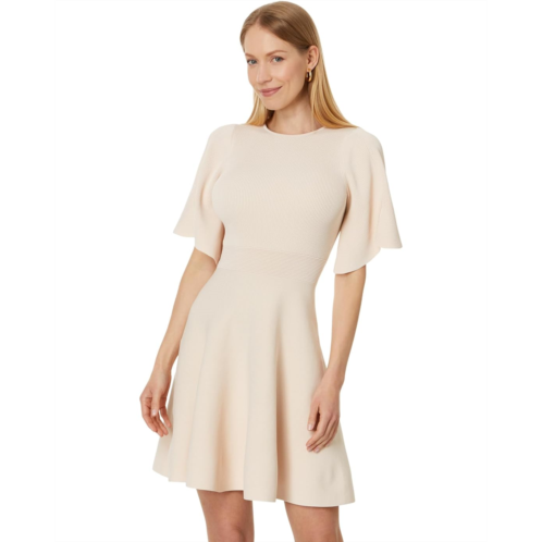 Womens Ted Baker Oliviha Rib Engineered Skater Dress