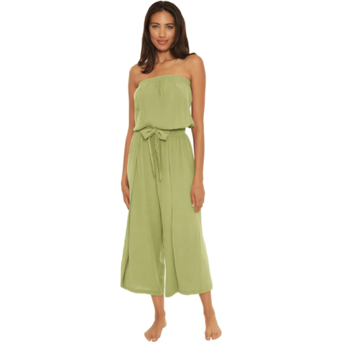 BECCA Ponza Crinkled Rayon Jumpsuit Cover-Up