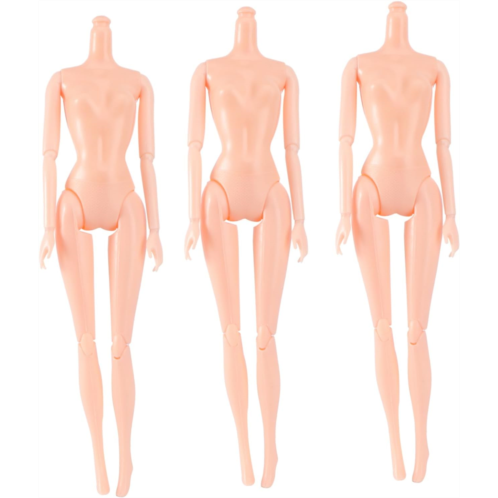 ibasenice 3pcs 12 Naked Doll Jointed Doll Model Doll Full Body Female Doll Custom Supplies Nude Doll Body Doll Cake Topper Making Customized Doll Joint Nude Doll Whole Body Baby Wh