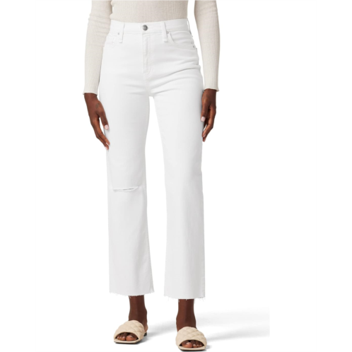 Womens Hudson Jeans Remi High-Rise Straight Crop in Dest White Shadow