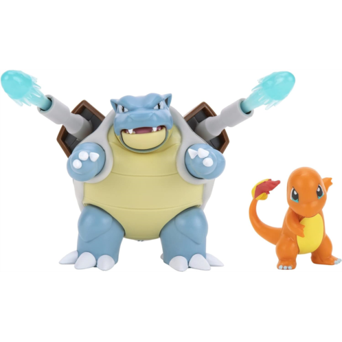 Pokemon Battle Figure 2 Pack Blastoise & Charmander - 4.5-inch Blastoise Figure, 2-inch Charmander Figure - Toys for Kids Fans - Amazon Exclusive