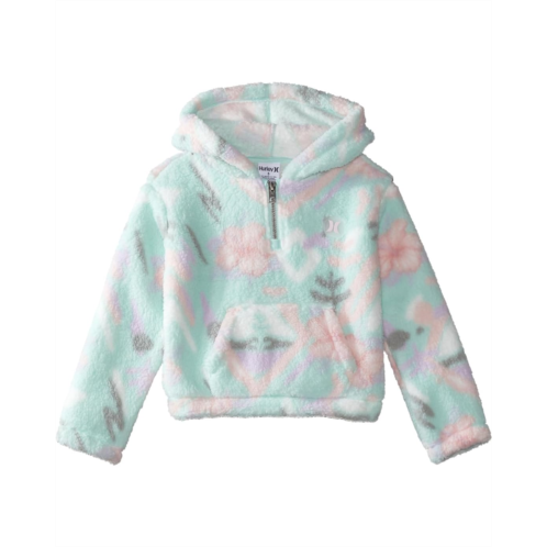 Hurley Kids Printed 3/4 Zip Sherpa Hoodie (Little Kids)