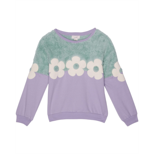 PEEK Floral French Terry & Sherpa Pull-On Top (Toddler/Little Kids/Big Kids)